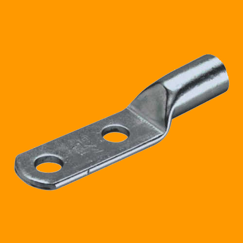 Copper Cable Terminal Ends with Extended Palm (2 Hole) Heavy Duty - Copper Lugs